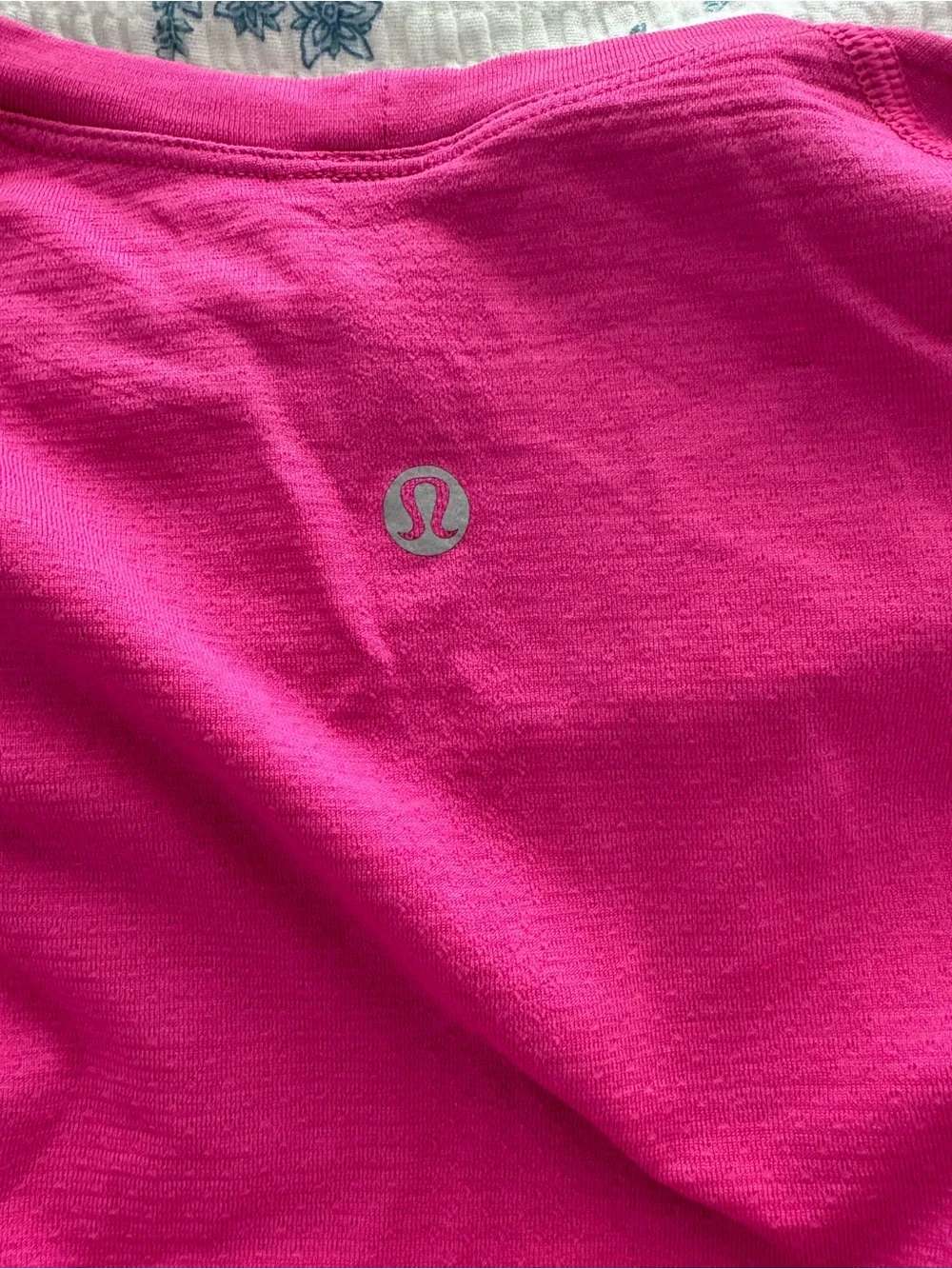 lululemon athletica long sleeve tee in bright pink